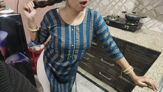 stepmom seduces her stepson for the hardcore fucking in the hot kitchen in hindi 3